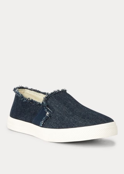 Ralph Lauren Jinny Denim Slip-On Sneakers Dame Danmark (LUCDN6895)